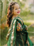 Luxury Block Printed Raw Silk Lehenga Choli For Girls