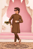 Sand Brown Kurta and Trouser Set For Boys