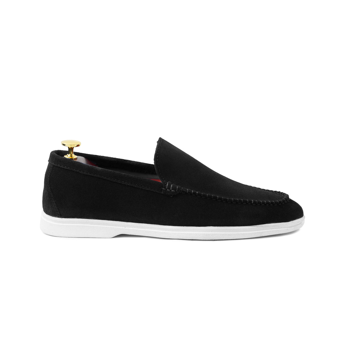 Premium Suede Leather Casual Shoes with White Rubber Sole for Men