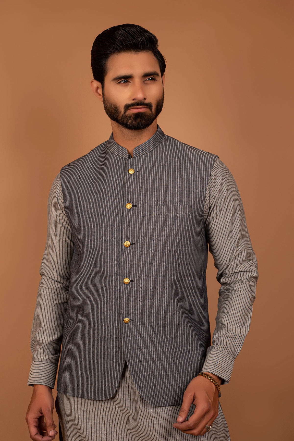 Grey Color Formal Waist Coat For Men