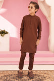 Maple Brown Kurta and Trouser Set For Boys