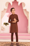 Maple Brown Kurta and Trouser Set For Boys