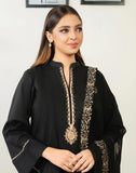 Luxury Embroidered Lawn 3-Piece Suit with Chiffon Dupatta For Women
