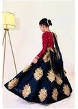Elegant Embroidered Chiffon Lehenga Choli with Net Dupatta For Girls