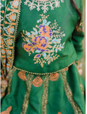 Luxury Block Printed Raw Silk Lehenga Choli For Girls