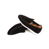 Premium Suede Leather Casual Shoes with White Rubber Sole for Men