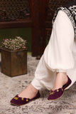 Mehvar Embellished Velvet Khussa For Women