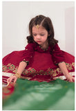 Elegant Embroidered & Block Printed Lehenga Choli For Girls