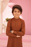 Almond Brown Kurta and Trouser Set For Boys