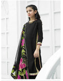 Elegant Soft Raw Silk 3-Piece Suit with Hand-Painted Organza Dupatta For Girls