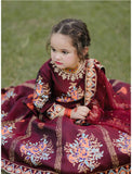 Royal Block Printed Raw Silk Lehenga Choli For Girls