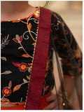 Orange Gotta Tilla Embroidered Lehenga Choli For Girls