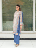 Ivory Beige 3-Piece Printed Suit with Chiffon Dupatta For Women