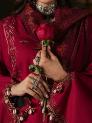 Aroha – Spiced Cranberry Embroidered Winter Suit For Women