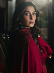 Aroha – Spiced Cranberry Embroidered Winter Suit For Women