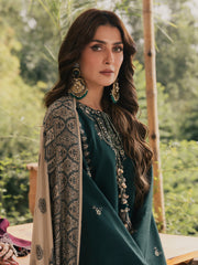 Aveen – Lacoste Green Embroidered Winter Suit For Women