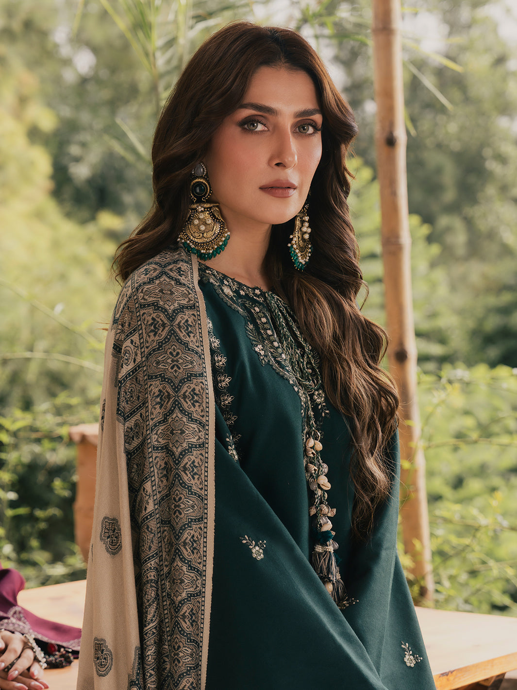 Aveen – Lacoste Green Embroidered Winter Suit For Women