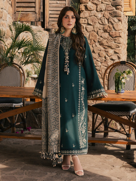 Aveen – Lacoste Green Embroidered Winter Suit For Women