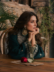 Aveen – Lacoste Green Embroidered Winter Suit For Women