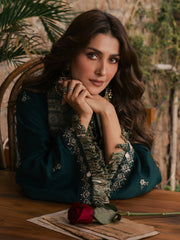 Aveen – Lacoste Green Embroidered Winter Suit For Women