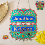 Customized Sea Green Truck Art Double Name Plate