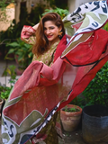 Khuaab 3-Piece Stitch Swiss Lawn Ensemble with Polyester Silk Dupatta For Women