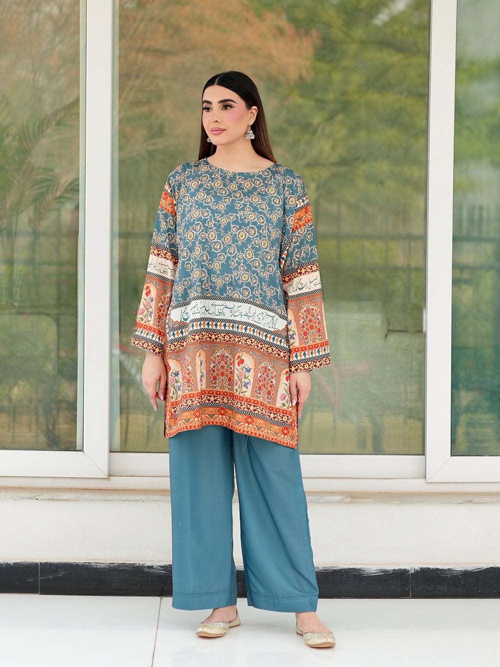 Elegant 3-Piece Printed Suit with Dupatta For Women