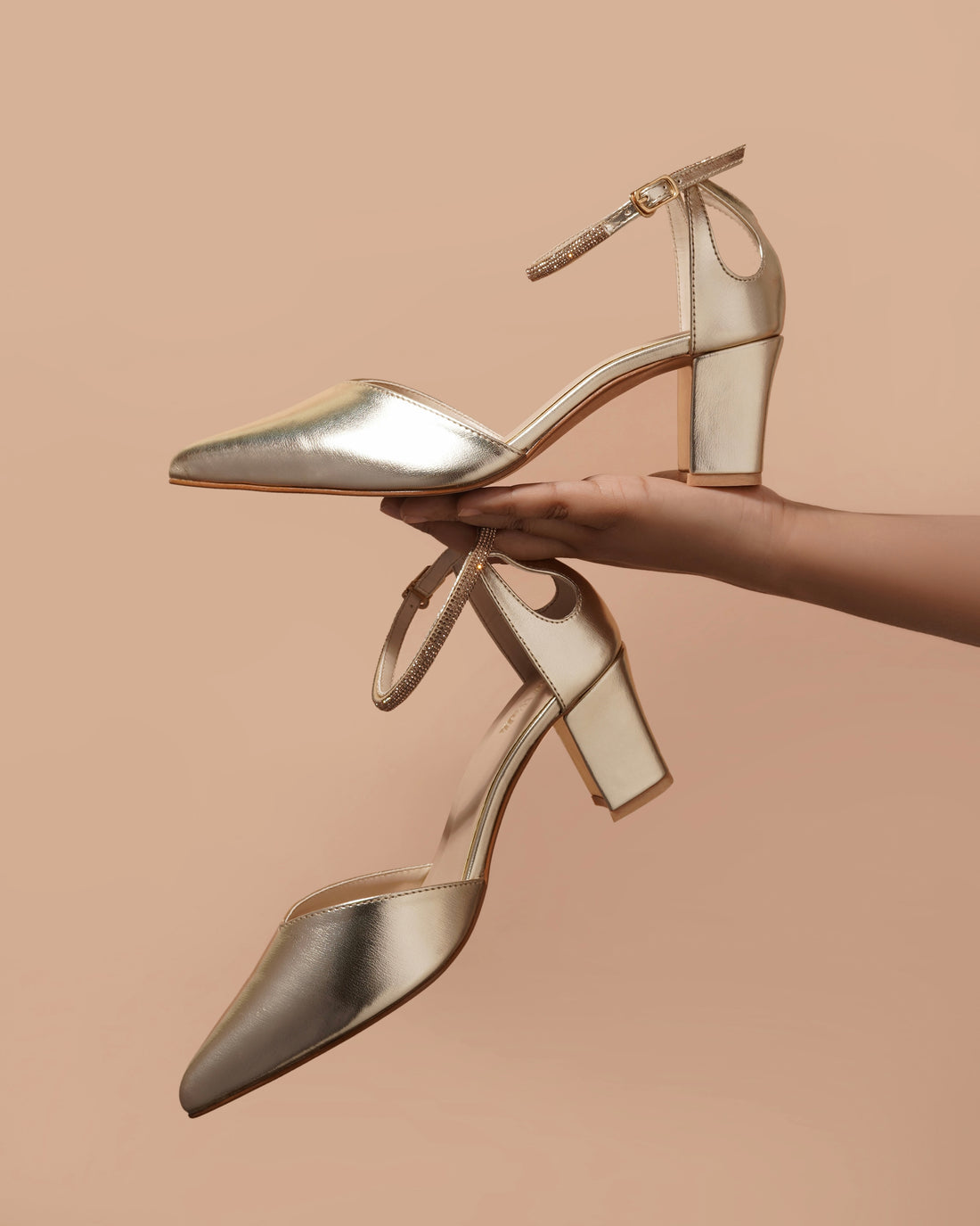 WINX Heels – Silver Glam Rhinestone Mules For Women