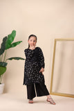 Girls Black Cotton Embroidered Eid Suit – Stylish and Comfortable For Girls