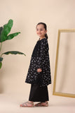 Girls Black Cotton Embroidered Eid Suit – Stylish and Comfortable For Girls