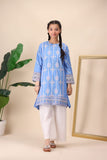 Girls Light Blue Embroidered Suit – Soft, Elegant & Festive For Girls