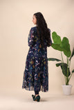 Girls Blue Floral Tiered Maxi – Flowing & Feminine Elegance For Girls