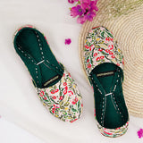 Baghicha Nawabi – Colorful Floral Khussas For Women