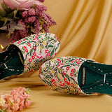 Baghicha Nawabi – Colorful Floral Khussas For Women