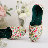 Baghicha Nawabi – Colorful Floral Khussas For Women