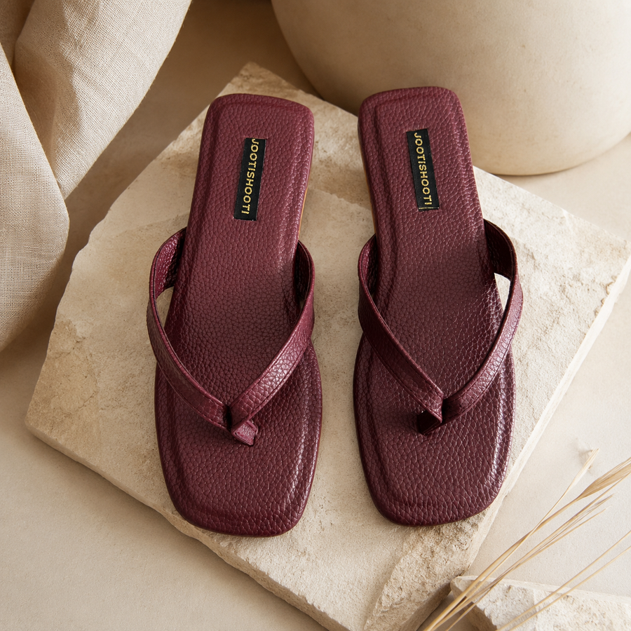 Bordeaux Bay Burgundy Faux Leather For Women
