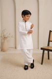 Elite White Premium Shalwar Kameez Set For Boys