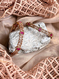 Ruby Bloom Zircon Luxury Bangle For Women