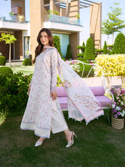CIEL – Off White Embroidered Lawn 3 Piece Suit For Women