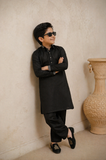 Royal Black Premium Shalwar Kameez Set For Boys