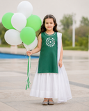 14th August Mirror Work Lawn 3-Piece Garara Suit For Girls