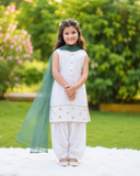 14th August Gotta Work Lawn 3-Piece Plazo Suit For Girls