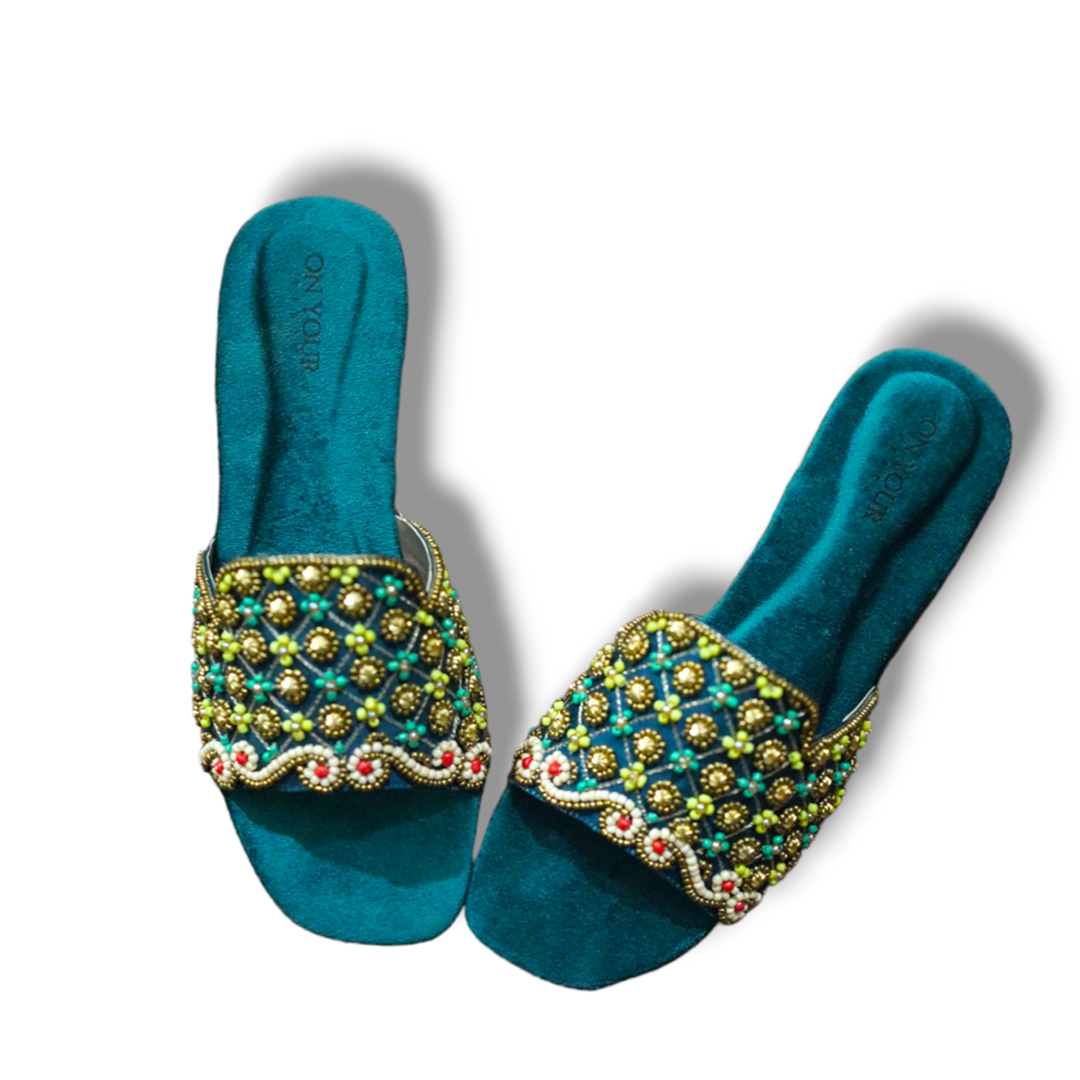 Teal Elegance – Exclusive Handcrafted Pair For Women