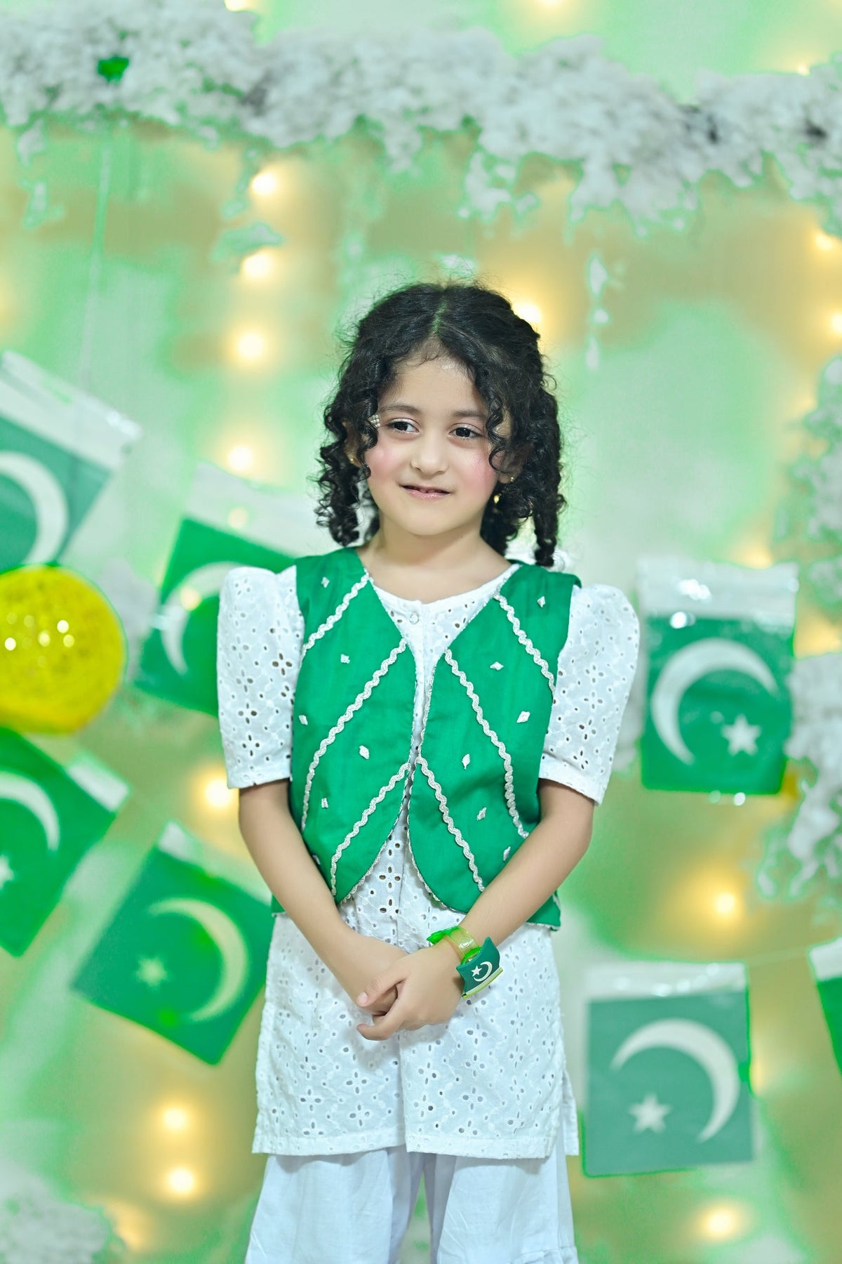 14th August Chikankari 3-Piece Garara Suit For Girls