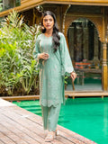 Rang-e-Bahar Mint Green Embroidered Cambric 2-Piece Suit For Women
