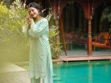 Mint Green 2-Piece Embroidered Cambric Suit – Rang-e-Bahar For Women