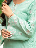 Rang-e-Bahar Mint Green Embroidered Cambric 2-Piece Suit For Women