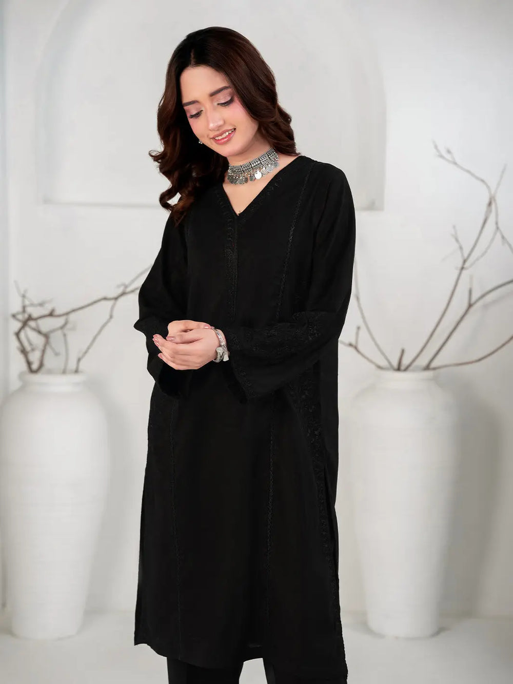 Premium Embroidered Cotton Lawn 2-Piece Suit For Women
