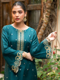 Deep Teal 2-Piece Embroidered Cambric Suit – Luxe Edit For Women