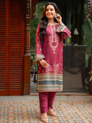 Zareen – Maroon 2-Piece Digital Printed Doria Lawn Suit For Women